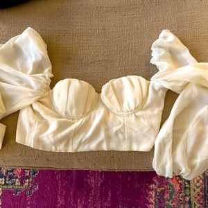 Corset top with sleeves